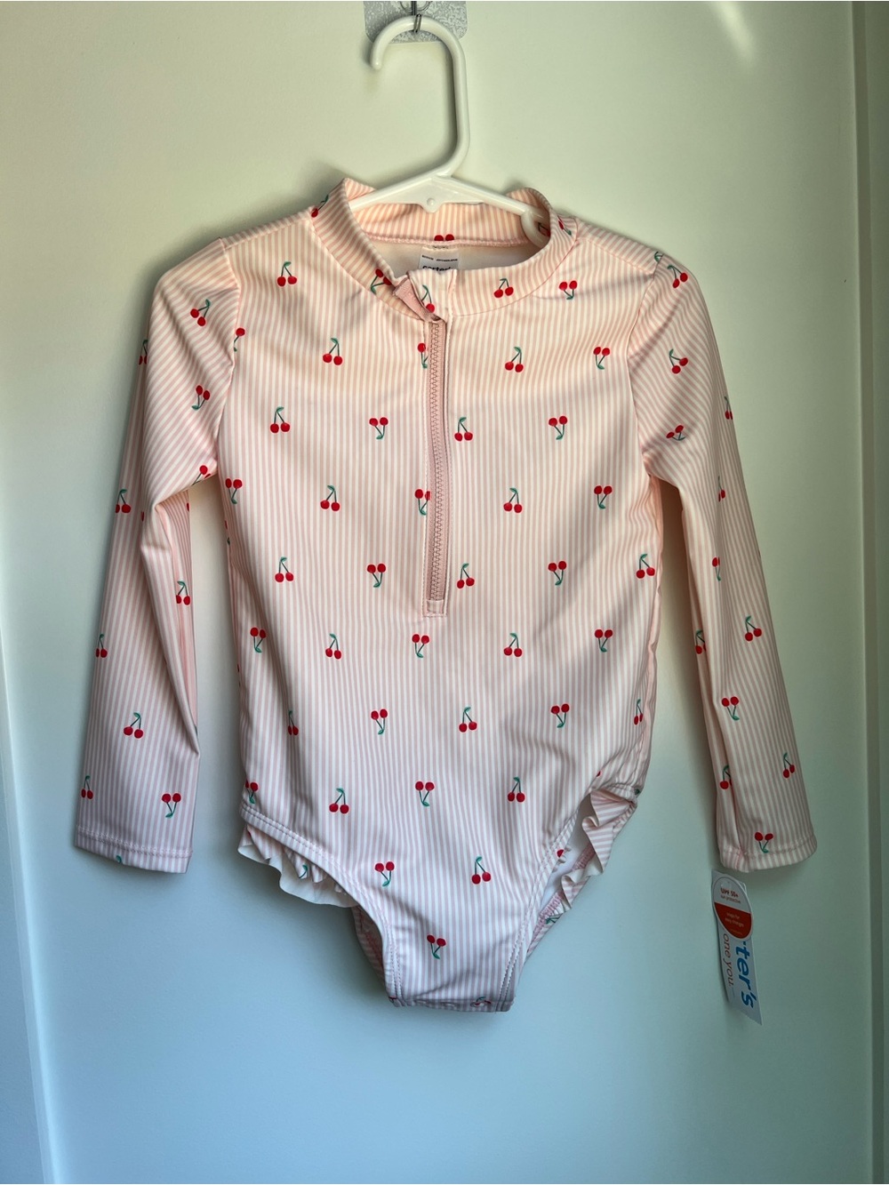 NWT Carter’s Cherry Print Long Sleeve One Piece Swimsuit 3T